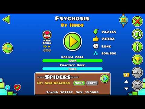 PSYCHOSIS 100% | Geometry Dash Demon | NEW HARDEST