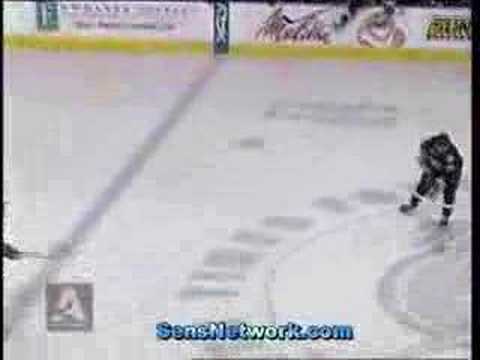 Alfredsson goal 1/3 vs Lightning - Jan 24/08