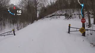 Snowmobiling Trail Conditions Old Forge NY 12/21/25. Trail 1