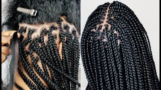 HOW TO | Box Braids Protective Style -VERY LONG NATURAL HAIR
