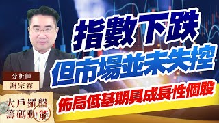 指數下跌但市場並未失控 佈局低基期具成長性個股 指數下跌但市場並未失控 佈局低基期具成長性個股