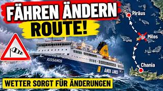 Fähren ändern Routen wegen Unwettern!!!  Kreta/Crete/Griechenland 2026