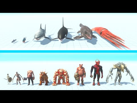 NEW AQUATICS Team vs INFERNALS Team - Animal Revolt Battle Simulator ARBS