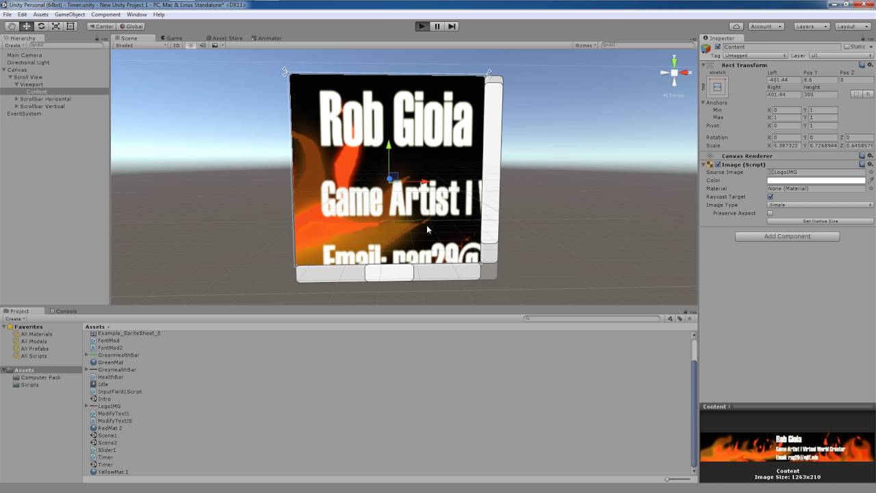 Unity 5 Tutorial: Scroll View