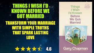 Things I Wish I'd Known Before We Got Married - Book Summary