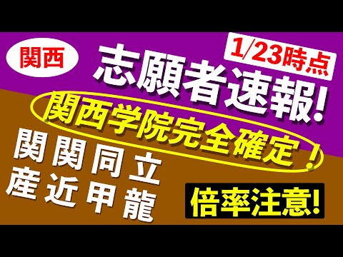 現代経済学科 【志願者速報2021】関関同立の志願者数  ※1月23日時点