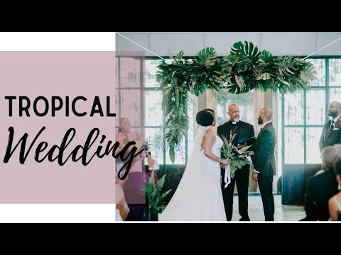 Tropical Wedding Decor // The Westside Warehouse //