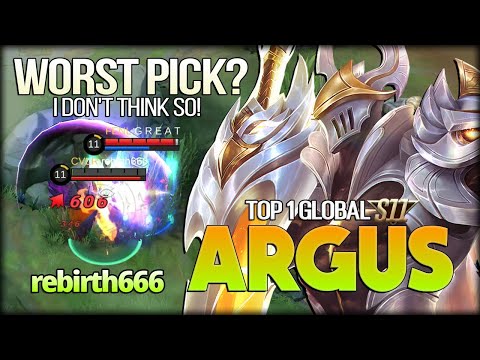 20 Kill. The Most Underrated Fighter? rebirth666 No. 1 Argus S11 - Mobile Legends