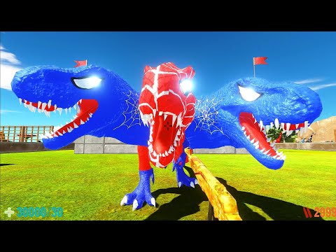 DEATH RUN vs HYDRA SPIDERMAN T-REX - Animal Revolt Battle Simulator