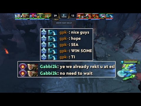 gpk trashtalked the wrong SEA Player - Gabbi (Major Winner) who beat him at ESL One Hamburg 2019