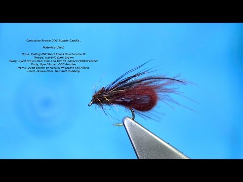 Tying a Chocolate Brown CDC Bubble Caddis by Davie McPhail