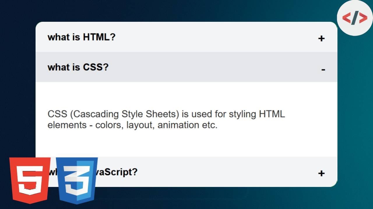 💡 Create a CSS-Only Accordion Menu (Under 4 Minutes!)