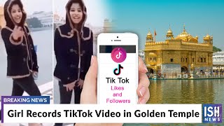 Girl Records TikTok Video in Golden Temple