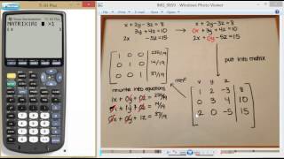 Math 141 rref on calculator