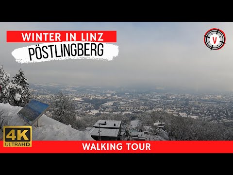 Linz ❄ Pöstlingberg 🕍 Áustria (passeio virtual a pé em 4K)