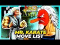MR KARATE MOVE LIST Art Of Fighting Ryuuko No Ken AOF