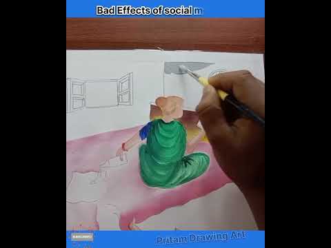 Bad Effects of social media 🥺 #shorts #socialmedia #attraction #draw #trend Bad Effects of social media 🥺 #shorts #socialmedia #attraction #draw #trend