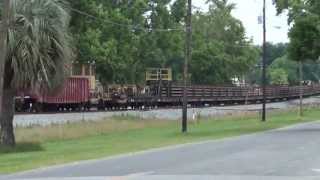 preview picture of video 'Norfolk Southern Ribbon Rail Train at Sycamore, GA, USA, 6-3-2013.'