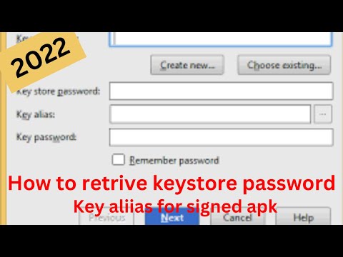 How to retrieve Forgot Key store password and Key Alias In Android Studio.