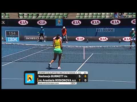 2013 Open Qualifiers: Anastasia Rodionova vs. Natassja Burnett