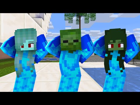 MONSTER SCHOOL : CHICKEN WING MEME ICE ZOMBIE FAMILY - MINECRAFT ANIMATION