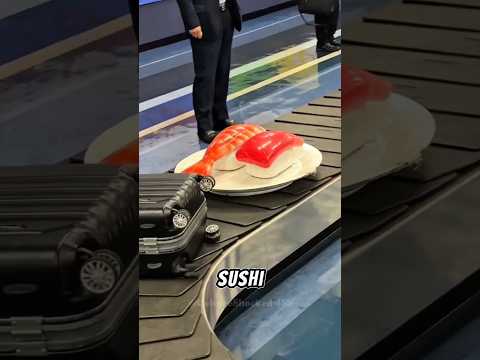 Gepäck auf japanischen Flughäfen ist wie Sushi angeordnet