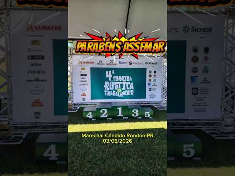 Correndo na 4ª Corrida do trabalhador de Marechal Cândido Rondon-PR.
