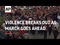 NORTHERN IRELAND VIOLENCE BREAKS OUT AS MARCH GOES AHEAD