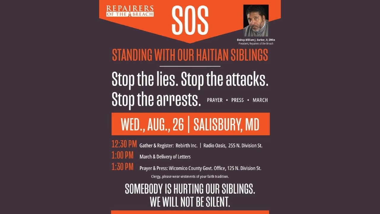 Live in Salisbury, MD - Standing with our Hatian Siblings