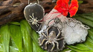 Spooky Spider Soft Soldered Pendants