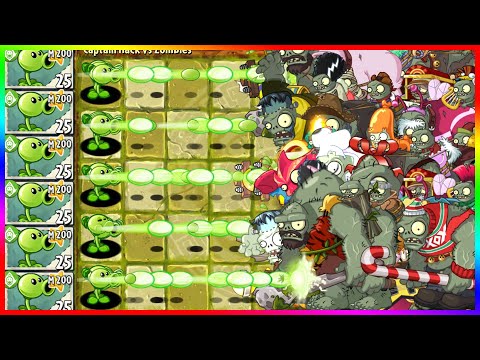 50 Levels of Peashooters vs Each Gargantuars - Plants vs Zombies 2 Epic Hack