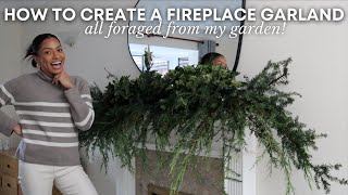 How to make a fireplace garland | £12 - Real and foraged!