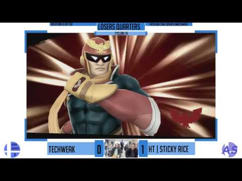 TechWeak (Fox, Captain Falcon) vs HT | StickyRice (Falco) - Smash 4 Singles