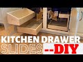 DIY Kitchen Drawers + Slides!
