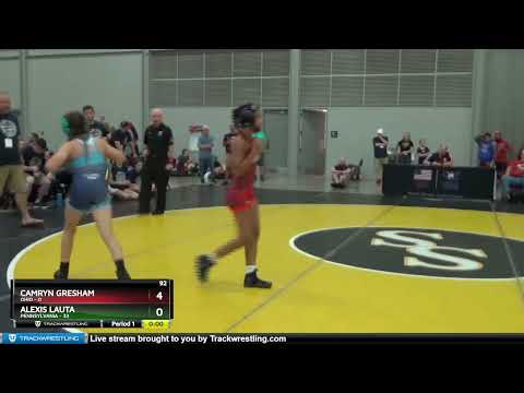 92 Lbs Round 3 (8 Team) - Camryn Gresham, Ohio Vs Alexis Lauta, Pennsylvania Db6c