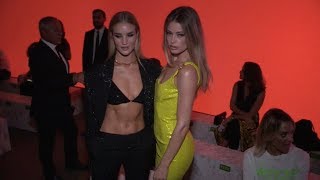 Doutzen Kroes, Rosie Huntington Whiteley and more Front Row at Versace Fashion Show in milan