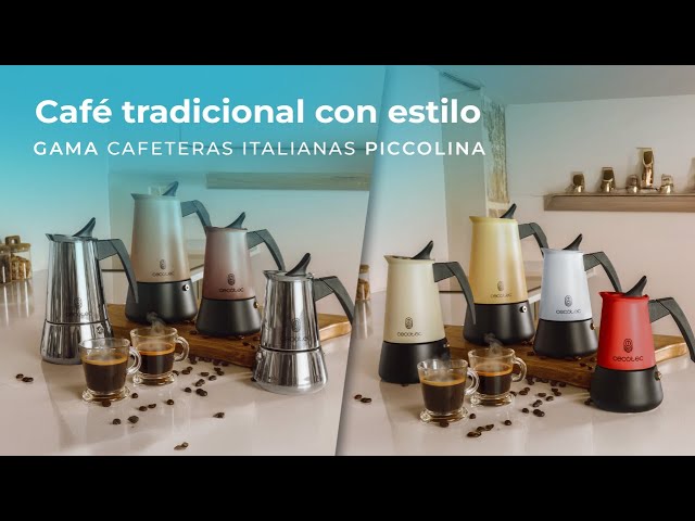 Cafeteira Italiana Cecotec Piccolina 200 2 Chávenas 100 ml Inox Válvula Segurança video