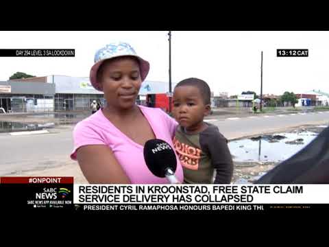 Residents in Kroonstad, Free State claim service delivery has collapsed