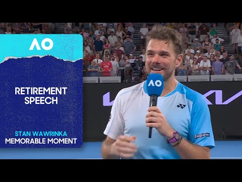 Stan Wawrinka's Final Point and Retirement Speech | Australian Open 2026