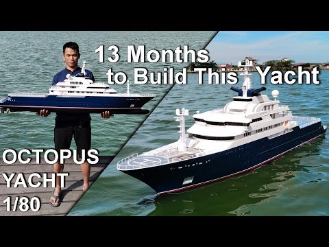 Building RC Octopus Yacht 1.5 Meters Scratch build From Fiberglass