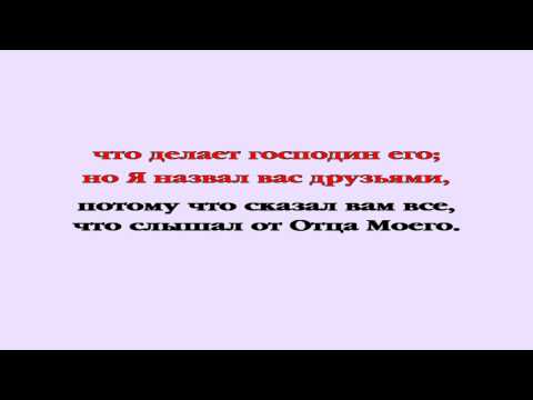 Видеобиблия. Евангелие от Иоанна. Глава 15
