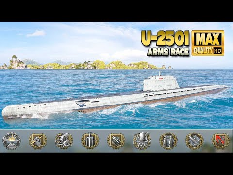 Submarine U-2501 on map Mountain Range - World of Warships