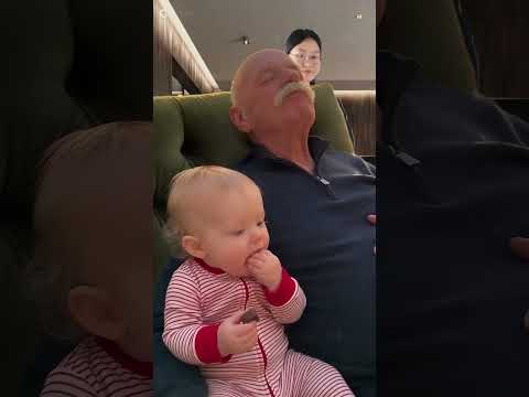 Look How This Baby Copies Grandpa's Chocolate Moment! 👴🍫 #Grandpa
