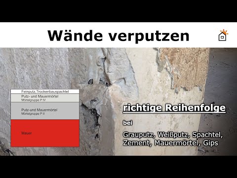 Wand verputzen - richtige Reihenfolge von Putz und Mörtel