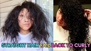 STRAIGHT HAIR FAIL back to CURLY METHOD *2023*  | Ashkins Curls
