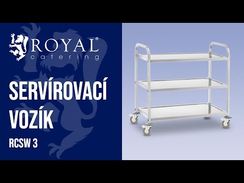 Video - Servírovací vozík - 3 police - do 500 kg