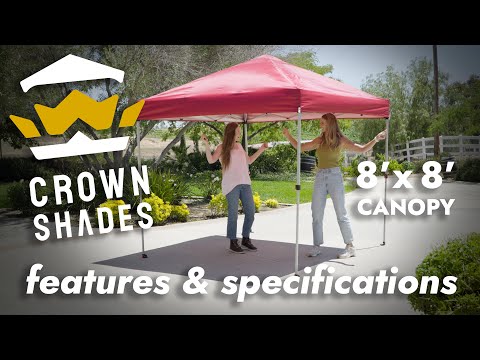 Crown Shades 8' x 8'  CenterLOK® Canopy - RS64F Product Walk Through video thumbnail