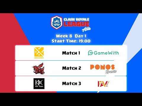 【GameWithレギュラーシーズン1位通過なるか!?】クラロワリーグ アジア　Week8 Day1 ​