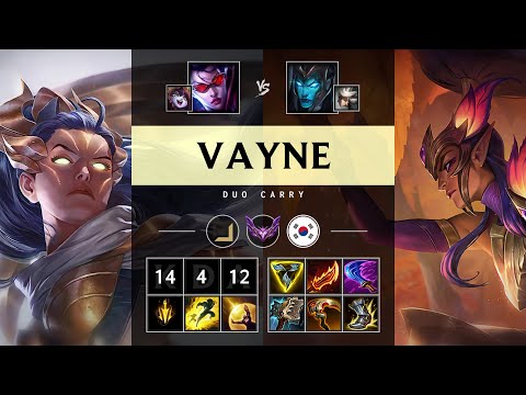 Vayne ADC vs Kalista: Triple Kill, Rampage - KR Master Patch 14.24