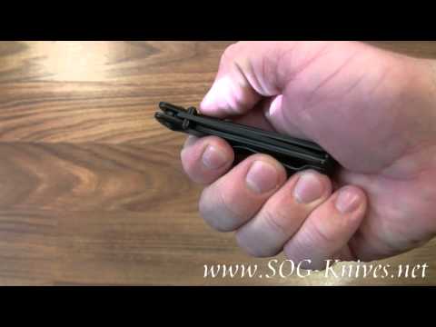 SOG Twitch II Black TiNi Knife TWI-12 Demo